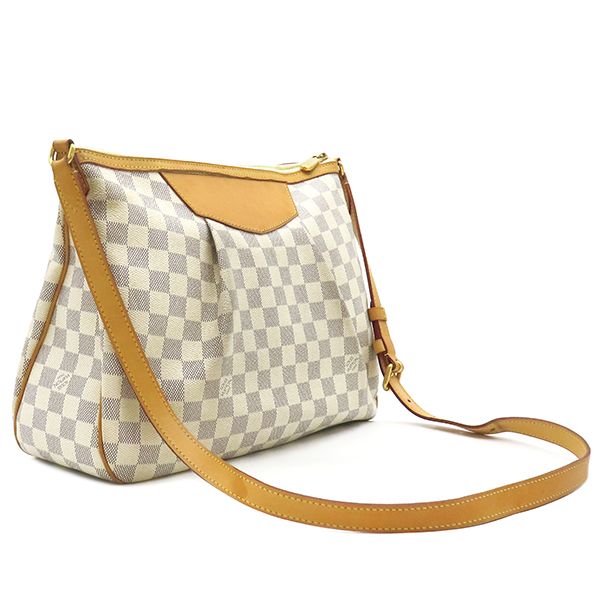 Louis Vuitton Shoulder Bag Siracusa MM Damier Azure Canvas Damier Azure Gold