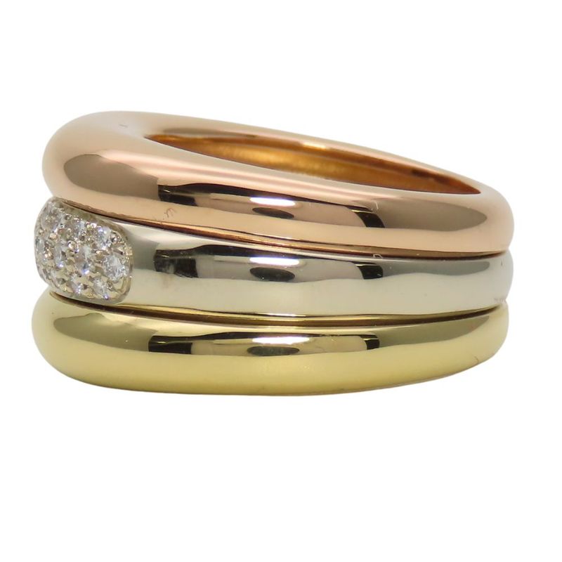Cartier Ring Mobilis 52 18K Pink Gold 18K Yellow Gold 18K White Gold Approx