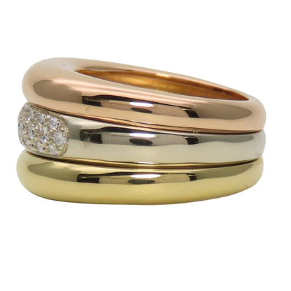 Cartier Ring Mobilis 52 18K Pink Gold 18K Yellow Gold 18K White Gold Approx