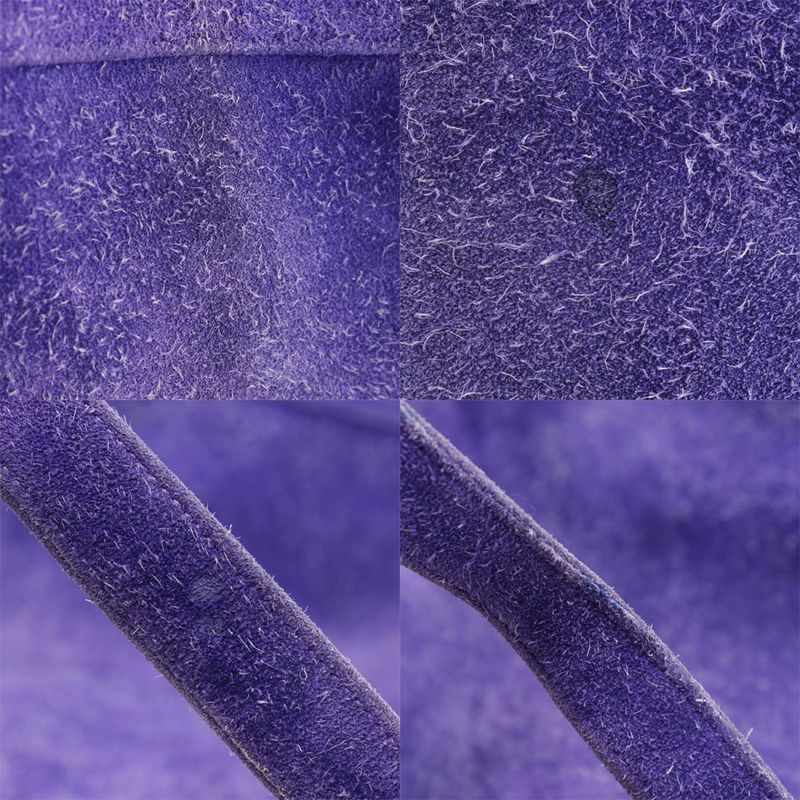 Hermes Market GM Suede Purple 0L Women's Shoulder Bag