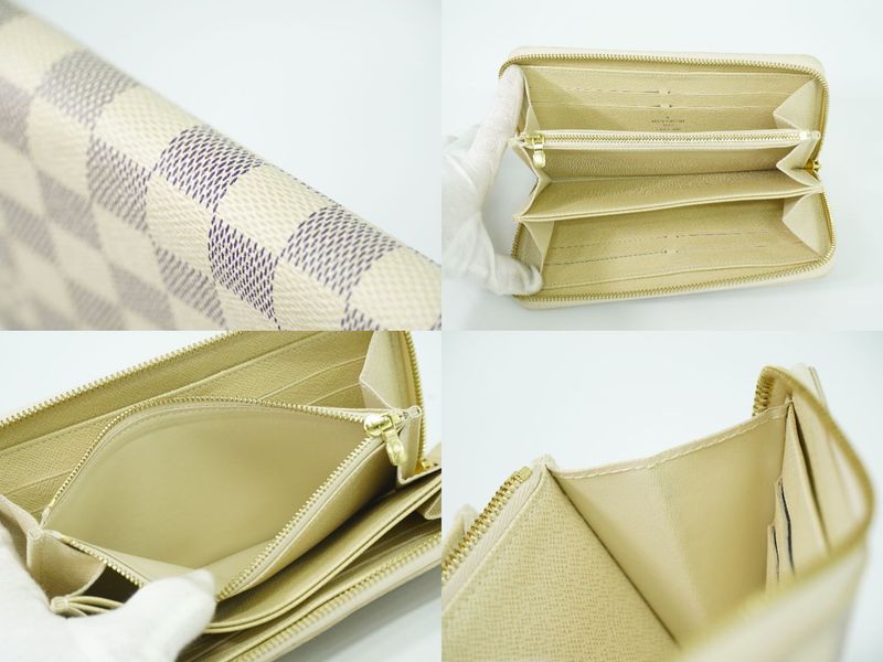 Authentic Louis Vuitton LV Old Shape Zippy Wallet Damier Azure Long Wallet