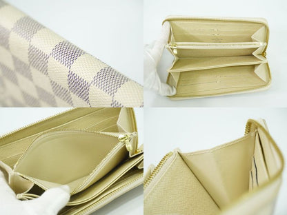 Authentic Louis Vuitton LV Old Shape Zippy Wallet Damier Azure Long Wallet