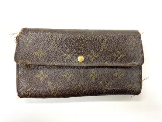 Louis Vuitton Monogram Pochette Portmonnaie Cles Di Long Wallet M61725 Brown