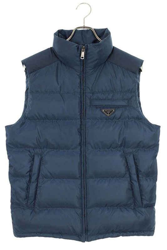 Prada Sgj191 Triangle Plate Nylon Down Vest Men's 48