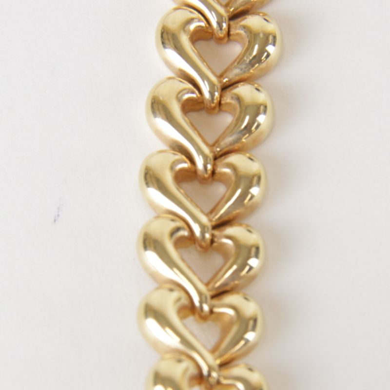 18K Van Cleef & Arpels Heart Link Choker Necklace With Certificate Of
