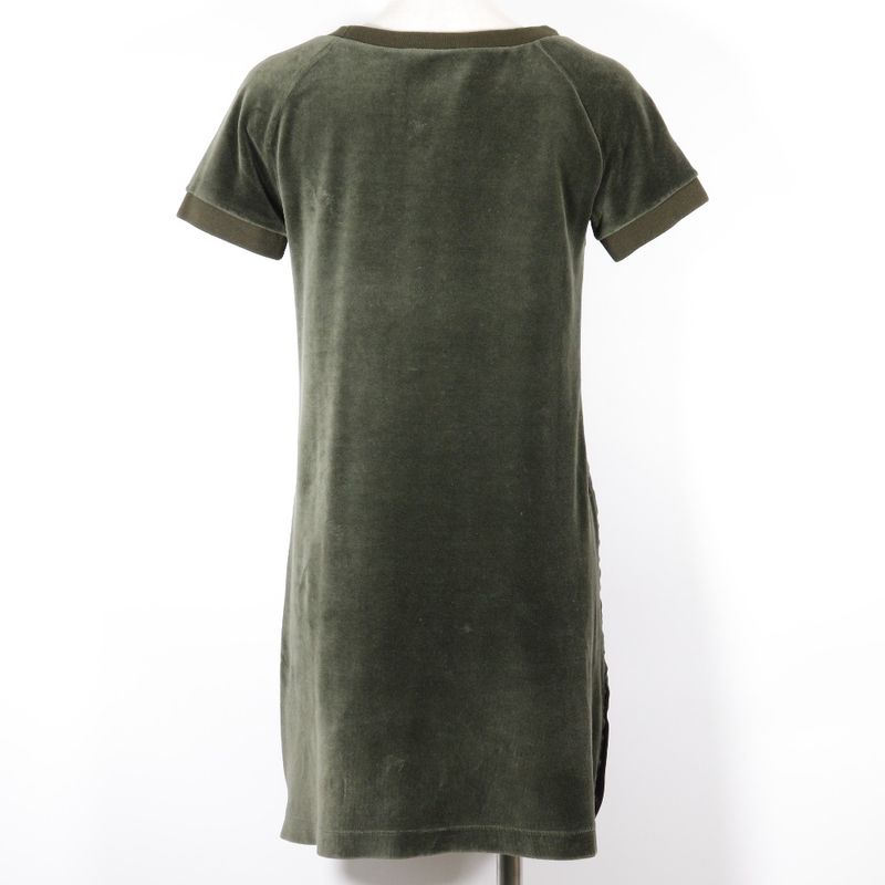 Gucci Sideline 324467 X5279 Velour Khaki Women's Dress