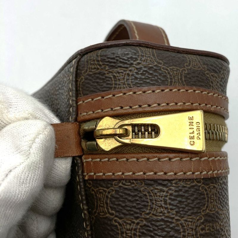 Celine Mc97/2 Macadam Vanity Bag Handbag Pouch PVC Ladies