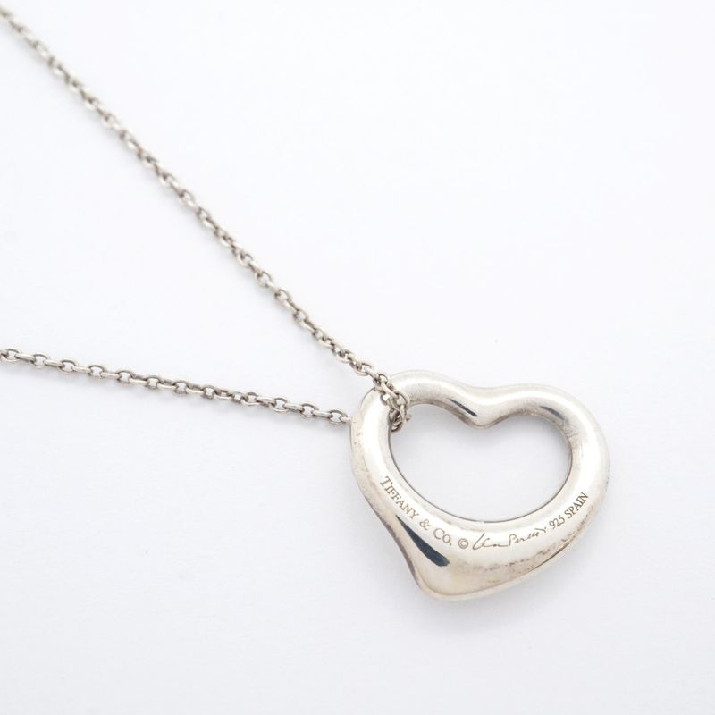 Tiffany & Co Necklace Open Heart Silver 925 Ladies