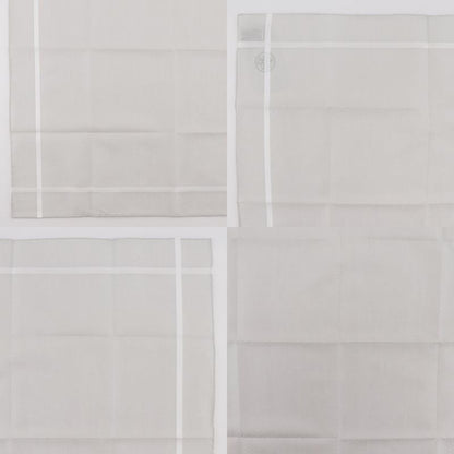 Hermes Jacquard H Handkerchief Set Of 2 Cotton Gray/light Blue Men's Handkerchie