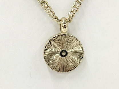 Chanel Necklace Coco Mark Medal Plated Gold B25A