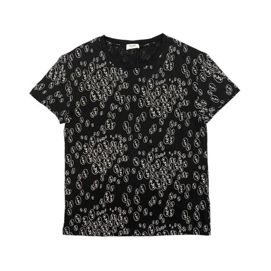 Celine X Christian Marclay Cles - Short Sleeve Crew Neck T-shirt 2x008388e Size