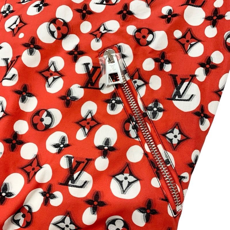 Louis Vuitton Outerwear Cotton Red Black Yayoi Kusama Monogram 23 SS