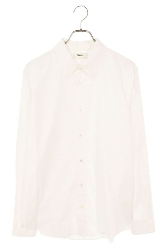 Celine 2c863091f Cotton Poplin Long Sleeve Shirt Men's 40