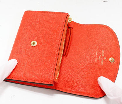 Louis Vuitton Coin Case Bifold Wallet With Coin Purse Monogram Empreinte Tonic