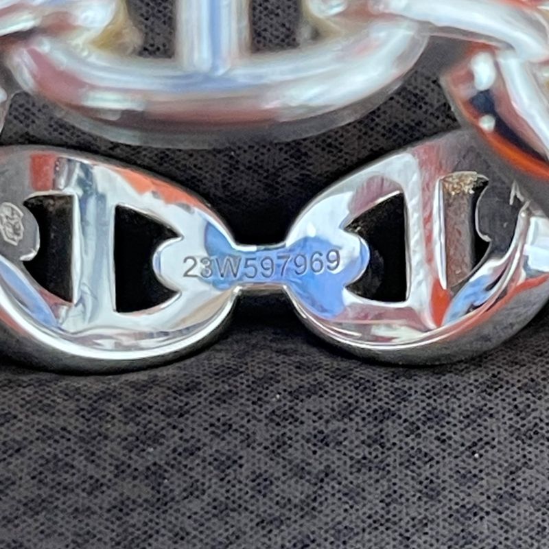 Hermes Chaine D'ancre Anchene Ring Size 12.5 Ag925 A25-2896