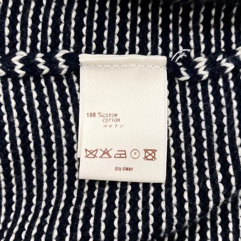Louis Vuitton Sweater Striped Half Sleeve Knit Rw061w Wiks03mjb M Size Cotton