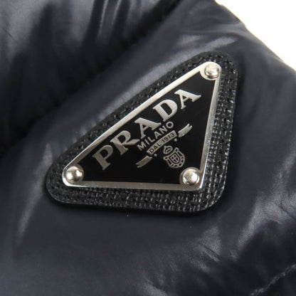 Prada 2020 Sga654 Triangle Logo Triangle Plate Hooded Down Jacket Black 52