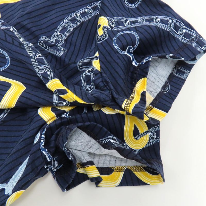 Hermes Boxy T-shirt Carre Idoscope Effect H4h4641dh 40 Navy Yellow