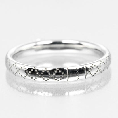 Gucci Diamantissima 18kwhite Gold X Diamonds #7 Ladies 2.4g Ring