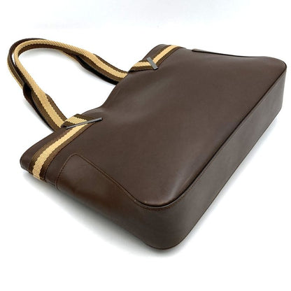 Gucci 002 1135 Handbag Sherry Line Leather Brown Ladies Men Vintage Fashion