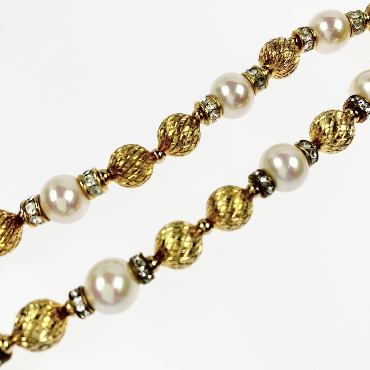 Christian Dior Fake Pearl Long Necklace 90cm (35.43in) 42cm (16.54in)