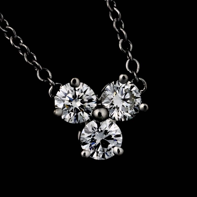 Tiffany & Co Tiffany & Co Aria Diamond 3P Necklace 41cm (1614in) Pt Platinum