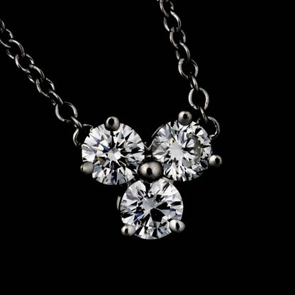 Tiffany & Co Tiffany & Co Aria Diamond 3P Necklace 41cm (1614in) Pt Platinum