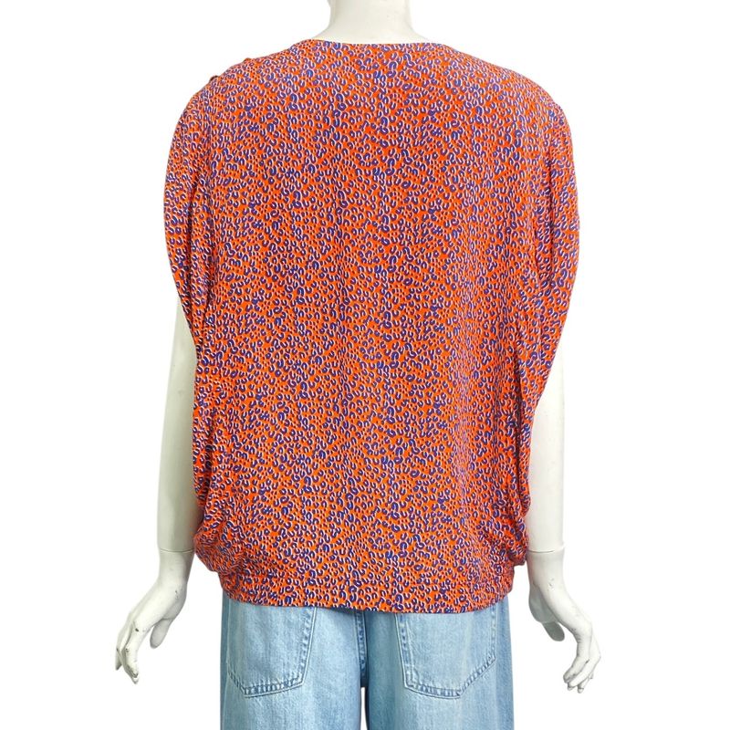 Louis Vuitton Top Silk Gold Buttons Orange