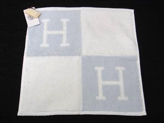 Hermes Avalon 100% Cotton Hand Towel Women Men Light Blue And White Az4152