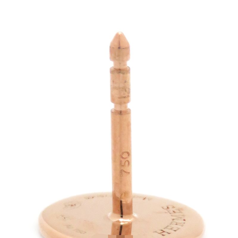 Hermes Earrings Exlibris TPM 18k Pink Gold Pink Gold Au750 Rose Gold