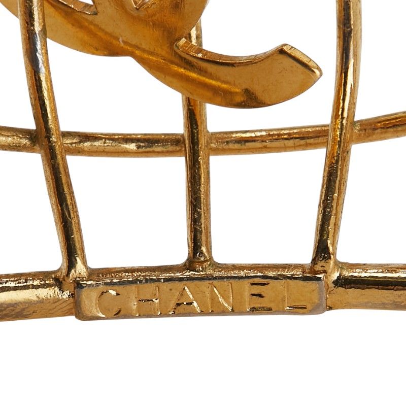 Chanel Vintage Coco Mark Birdcage Gold Plated Ladies Chanel
