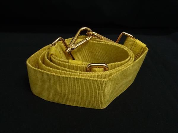 Prada Canvas Bag Shoulder Strap Crossbody Women's Yellow Bk7596