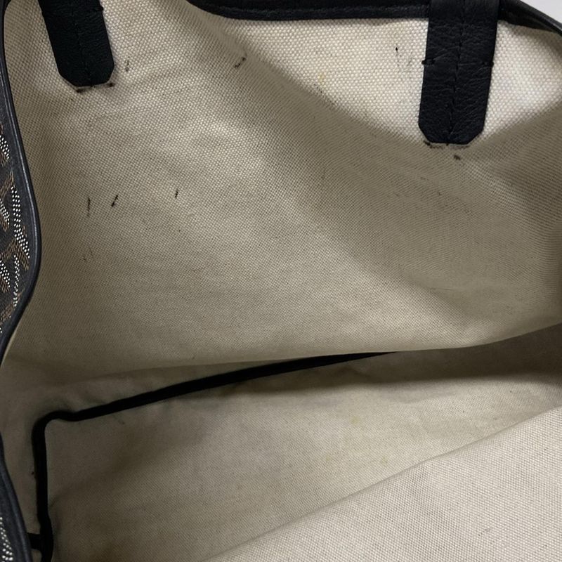Goyard Tote Bag Saint Louis PM Black×brown×white Leather