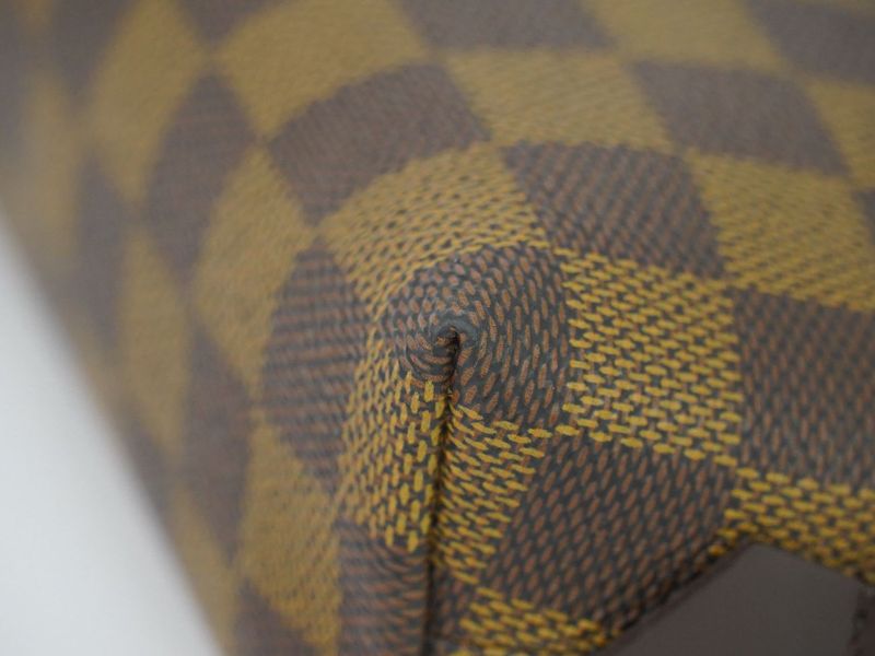 Authentic Louis Vuitton LV Pochette Cosmetic Damier Ebène Pouch Brown N47516