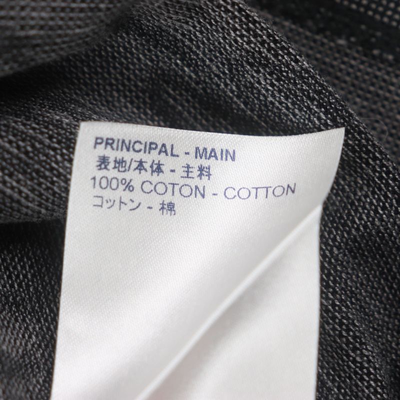 Louis Vuitton Cotton Logo Patterned Short Sleeve Polo Shirt Black M Made In