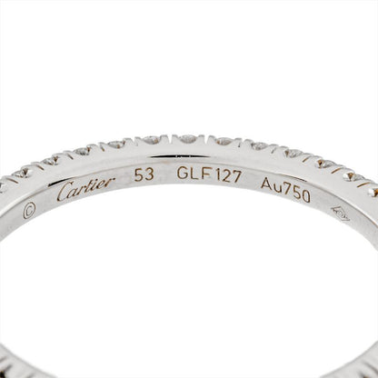 Cartier Etancel Full Eternity Ring With Diamonds #53 18K White Gold 19g