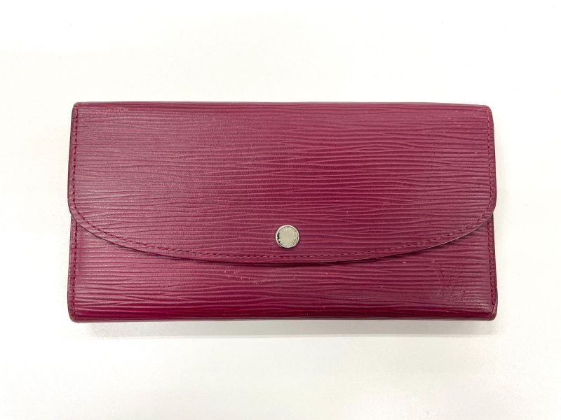Louis Vuitton Epi Portefeuille Emilie Zipper Long Wallet M60851 Bordeaux Made