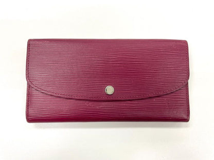Louis Vuitton Epi Portefeuille Emilie Zipper Long Wallet M60851 Bordeaux Made