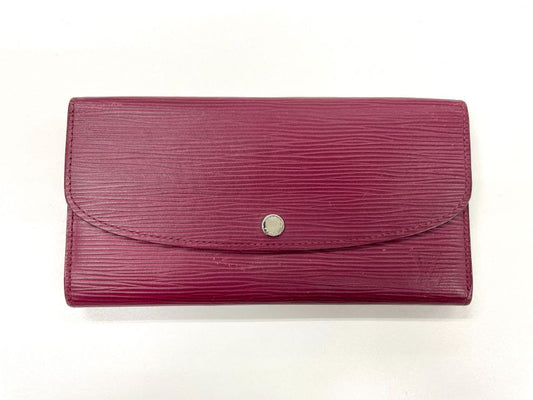 Louis Vuitton Epi Portefeuille Emilie Zipper Long Wallet M60851 Bordeaux Made