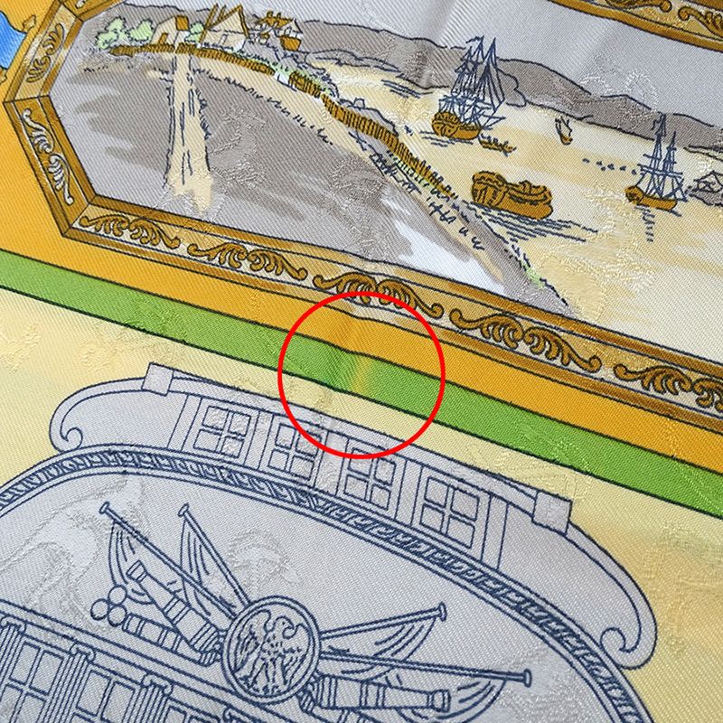 Hermes Scarf Women's Brand Carré 90 LE Geographe Geographer Silk Yellow Large