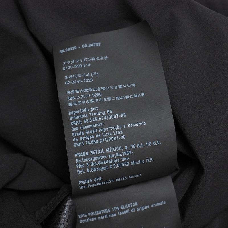 Prada Blouse Size 40 Belted Cubic Sleeve Shirt Black 20251009 Ra6259
