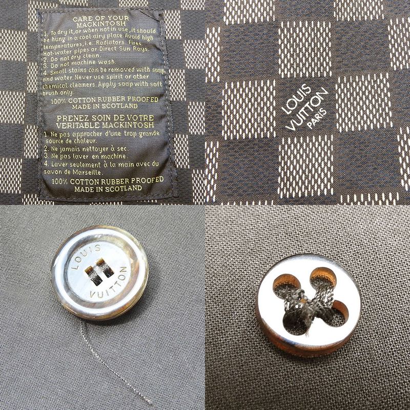 Louis Vuitton Trenchcoat 13196 Cotton Brown - Mackintosh Damier Women Louis