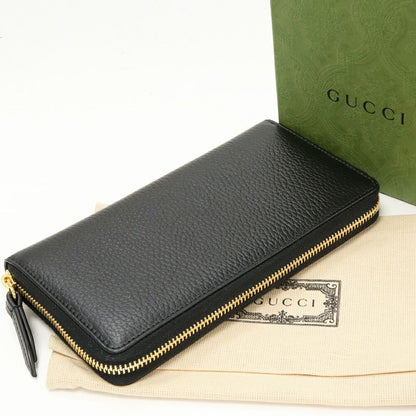 Gucci Round Zipper Long Wallet With Coin Purse GG Marmont Petit Marmont Zip