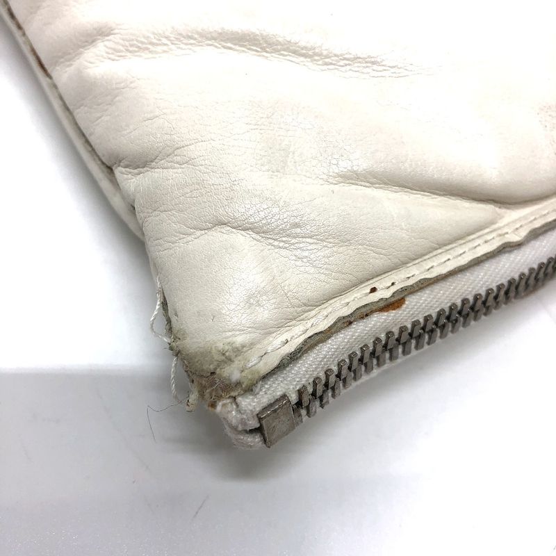 Bottega Veneta Clutch Bag Maxi Intrecciato Leather White