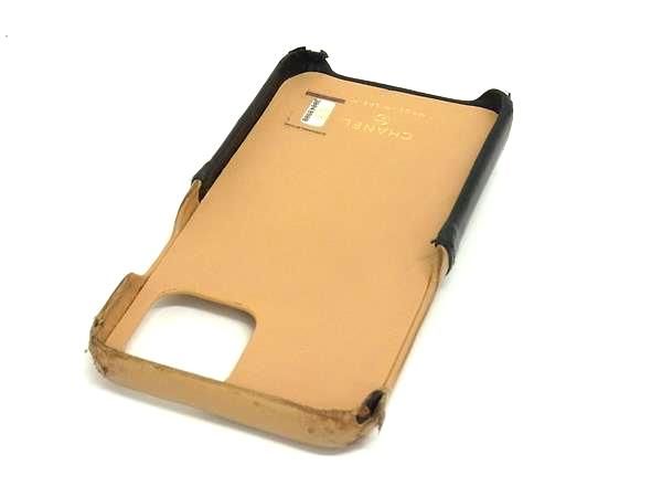 Chanel Coco-mark Matelasse Lambskin Iphone 11 Pro Phone Case In Brown And Black