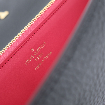 Louis Vuitton Long Wallet Portefeuille Capucines Taurillon Leather Marine Rouge