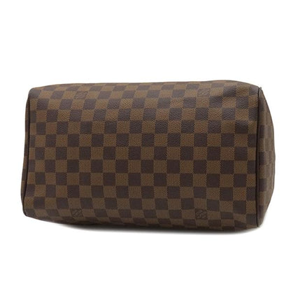 Louis Vuitton Handbag Speedy 30 Damier Canvas Damier Ebene Gold Hardware Brown