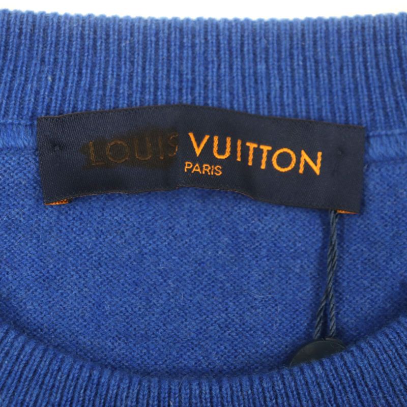  Louis Vuitton 19AW Cashmere Silk Inside Out Crewneck Knit Sweater With Logo