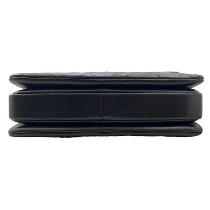 Chanel A92236 Top Handle Flap Bag Lambskin Black Random Plate Handbag Shoulder