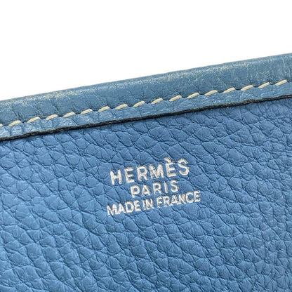 Hermes Shoulder Bag Evelyndu PM Blue Jean Silver Hardware